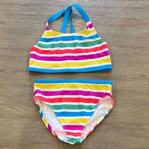 Mini Boden Colorful Striped Bikini
